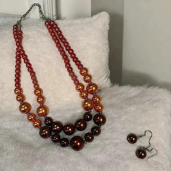 Hand Crafted Jewelry - Faux pearl 2 piece jewelry set💎💎💎